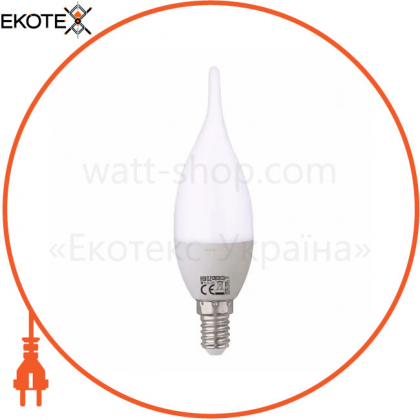 Лампа свеча на ветру SMD LED 8W 6400K Е14 800Lm 175-250V/10/100