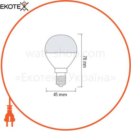 Лампа шарик SMD LED 6W 6400K Е14 480Lm 175-250V/10/100