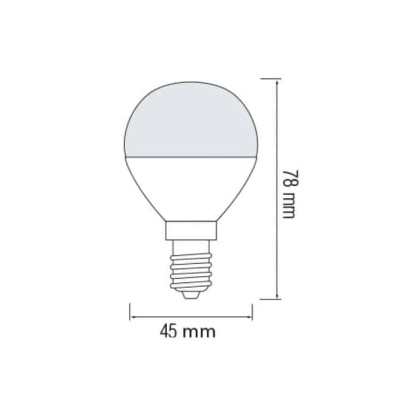 Лампа шарик SMD LED 6W 3000K Е14 480Lm 175-250V/10/100