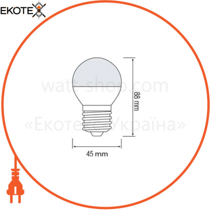 Лампа кулька SMD LED 8W 6400K Е27 800Lm 175-250V/10/100