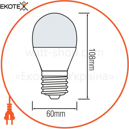 Світлодіодна лампа А60 SMD LED 8W 6400K E27 850Lm 175-250V/10/100