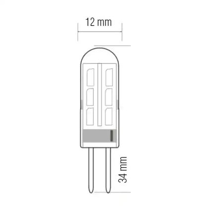 Cвітлодіодна лампа MIDI 1.5W G4 2700К, Horoz Electric, 001-012-0002-010