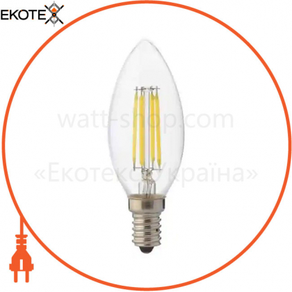 Лампа філамент LED 6W свічка Е14 2700К 700Lm 220-240V/100