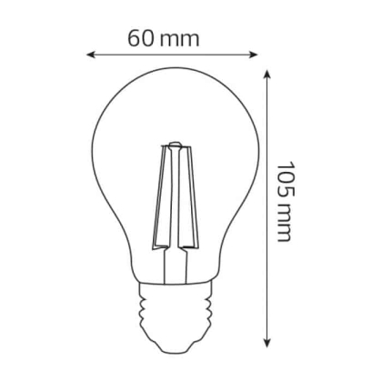 Cвітлодіодна лампа FILAMENT GLOBE-6 6W Е27 4200К, Horoz Electric, 001-015-0006-030