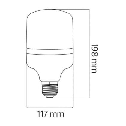 Світлодіодна лампа TORCH-40 40W E27 6400K, Horoz Electric, 001-016-0040-013