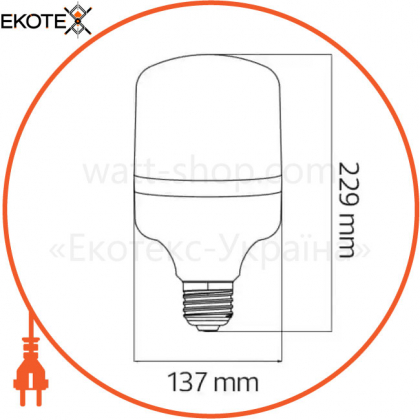 Лампа TORCH-50 LED 50W 6500K Е27 4000Lm 175-250V/12
