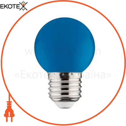 Лампа кулька SMD LED 1W E27 12Lm 220-240V синя/10/250