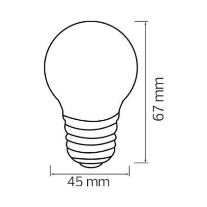 Cвітлодіодна лампа RAINBOW 1W E27, Horoz Electric, 001-017-0001-020