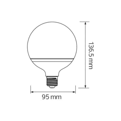 Світлодіодна лампа GLOBE-16 16W E27 4200К, Horoz Electric, 001-019-0016-061