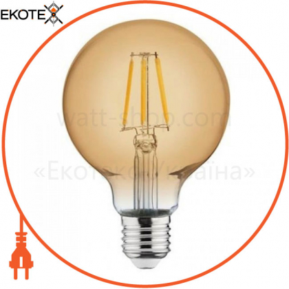 Лампа філамент LED Глоб 4W Е27 2200К 360Lm 220-240V/50