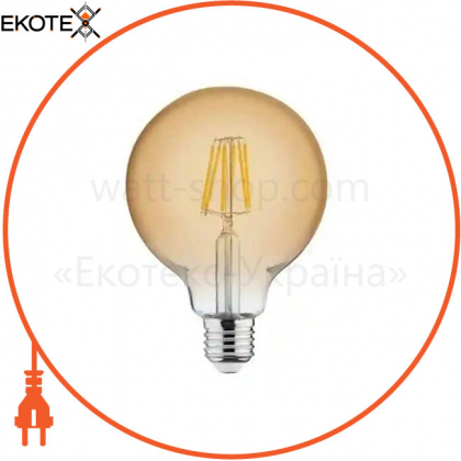 Лампа філамент LED Глоб 6W Е27 2200К 540Lm 220-240V/50