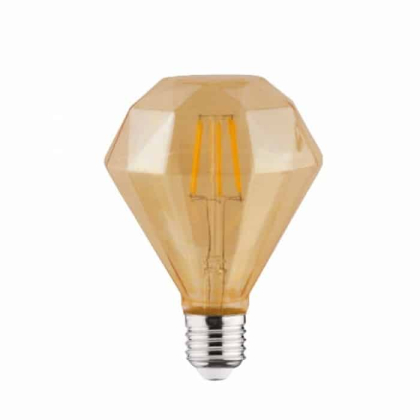 Світлодіодна лампа Filament RUSTIC DIAMOND-4 4W E27 2200К, Horoz Electric, 001-034-0004-010