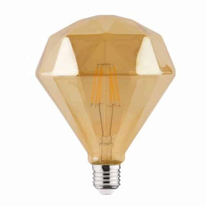 Світлодіодна лампа Filament RUSTIC DIAMOND-6 6W E27 2200К, Horoz Electric, 001-034-0006-010