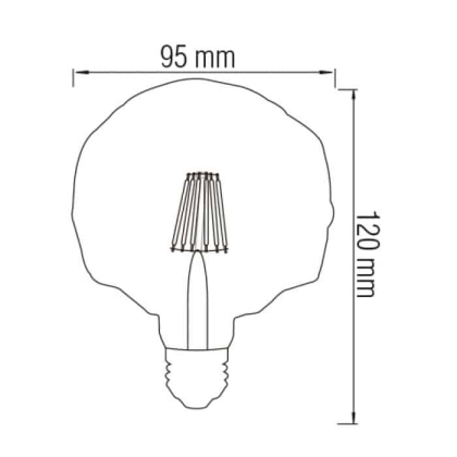 Світлодіодна лампа Filament RUSTIC CRYSTAL-4 4W E27, Horoz Electric, 001-036-0004-010