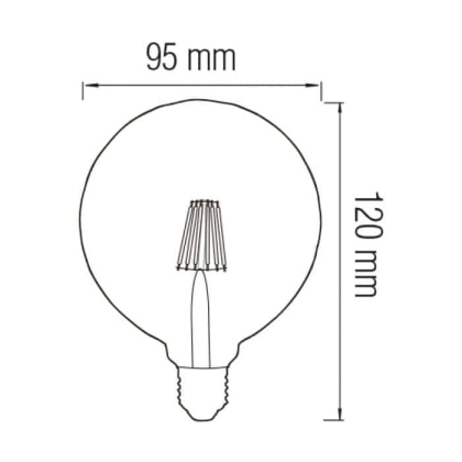 Світлодіодна лампа Filament RUSTIC TWIST-4 4W E27, Horoz Electric, 001-038-0004-010