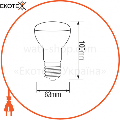 Лампа рефлекторная R-63 SMD LED 10W 4200K Е27 720Lm 175-250V/10/100