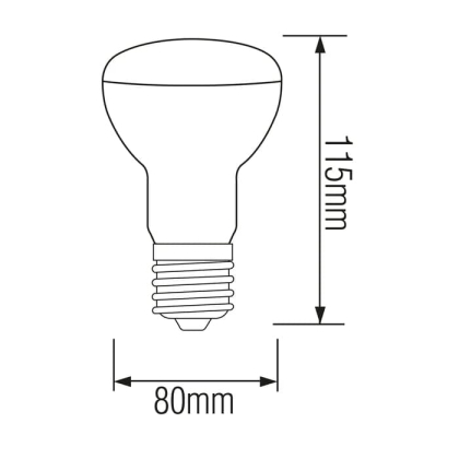 Світлодіодна лампа REFLED-12 12W E27 4200К R80, Horoz Electric, 001-042-0012-061