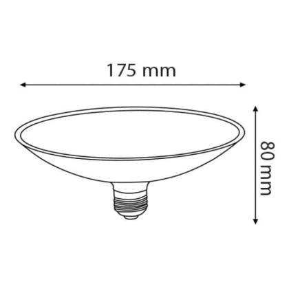Світлодіодна лампа UFO-15 15W E27 4200K, Horoz Electric, 001-044-0015-060