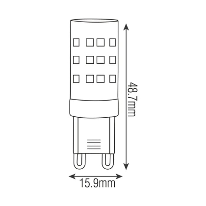 Світлодіодна лампа PETA-4 4W G9 2700K, Horoz Electric, 001-045-0004-020