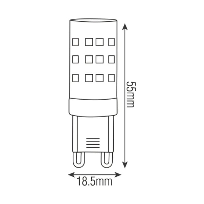 Світлодіодна лампа PETA-8 8W G9 4200K, Horoz Electric, 001-045-0008-030