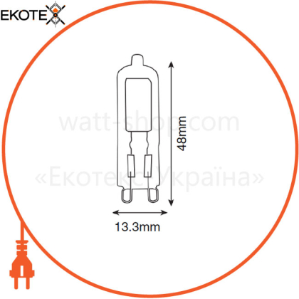 Лампа G9 COB LED 4W 6400K 400Lm 220-240V стекло/25/200