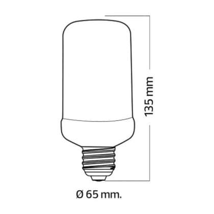 Світлодіодна лампа з ефектом полум’я FIREFLUX 5W E27, Horoz Electric, 001-048-0005-010