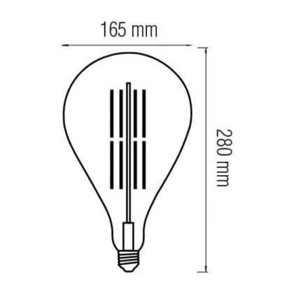 Світлодіодна лампа Filament TOLEDO 8W Е27 Янтар, Horoz Electric, 001-049-0008-010