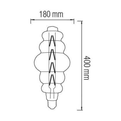 Світлодіодна лампа Filament ORIGAMI-XL 8W Е27 Янтар, Horoz Electric, 001-053-0008-110