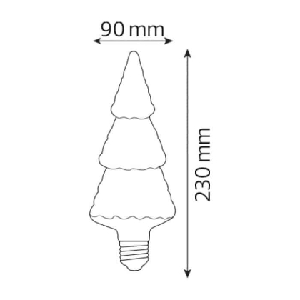 Світлодіодна лампа PINE 2W янтарна, Horoz Electric, 001-059-0002-050