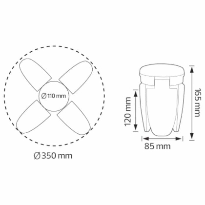 Cвітлодіодна лампа DAISY 40W E27, Horoz Electric, 001-061-0040-010