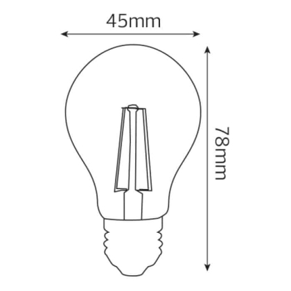 Світлодіодна лампа FILAMENT MINI GLOBE-4 4W Е27 4200К, Horoz Electric, 001-063-0004-030
