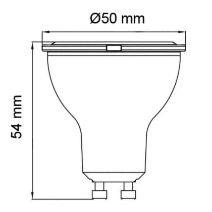 Світлодіодна лампа CONVEX-10 10W GU10 4200К, Horoz Electric, 001-064-0010-030