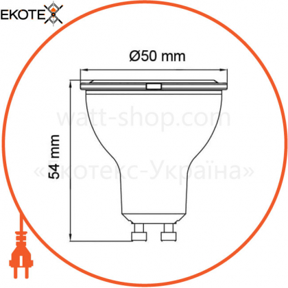 Світлодіодна лампа MR16 SMD LED 10W 3000K GU10 800Lm 175-250V/100