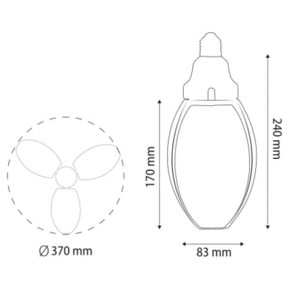 Світлодіодна лампа TRIO-R 36W Е27 6400К, Horoz Electric, 001-065-0036-010