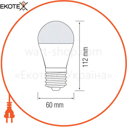 Лампа из дат. движения (5-8м) А60 SMD LED 10W 6400K E27 1032Lm 170-240V/10/100