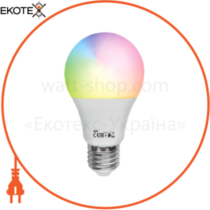 Лампа А60 SMD LED 9W RGB 2700К-6500K E27 800Lm 100-240V/10/100