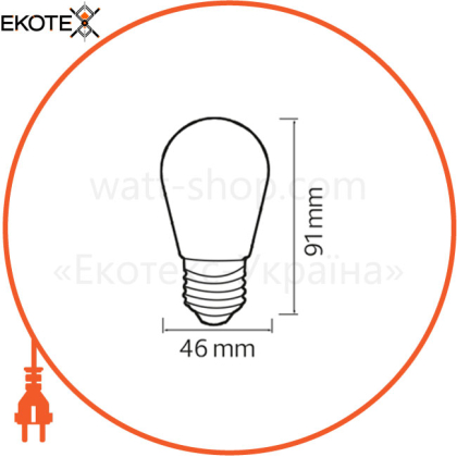 Лампа SMD LED 2W  E27 30Lm 220-240V фиолетовый/1/200