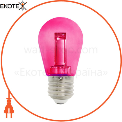 Лампа SMD LED 2W  E27 46Lm 220-240V розовая/1/200