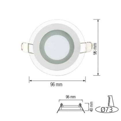 Світлодіодний світильник CLARA-6 6W 4200k, Horoz Electric, 016-016-0006-030