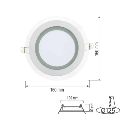 Світлодіодний світильник CLARA-12 12W 4200К, Horoz Electric, 016-016-0012-030
