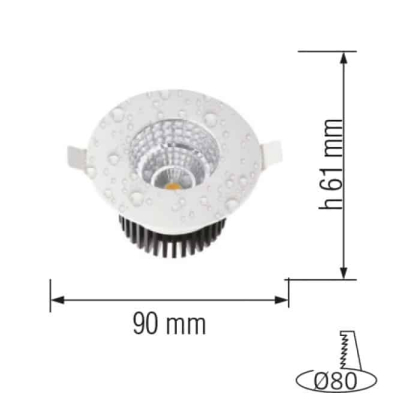 Світлодіодний світильник GABRIEL 6W ІР 65, Horoz Electric, 016-029-0006-010