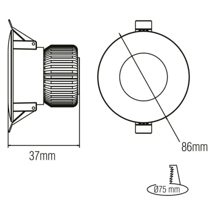 Світлодіодний світильник врізний LUCIA-10 10W 6400К, Horoz Electric, 016-046-0010-010