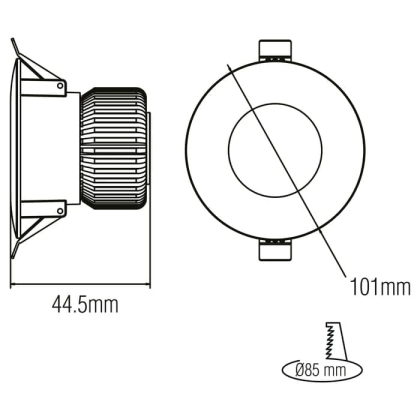 Світлодіодний світильник врізний LUCIA-15 15W 6400К, Horoz Electric, 016-046-0015-010