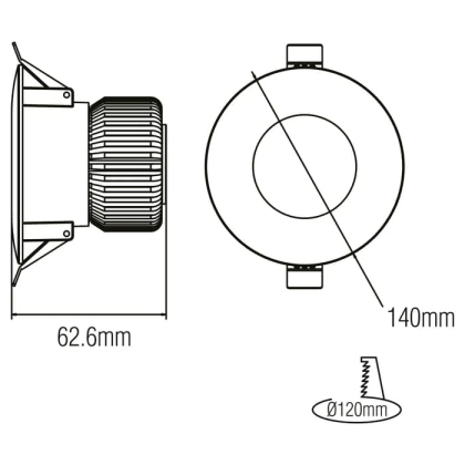 Світлодіодний світильник врізний LUCIA-25 25W 6400К, Horoz Electric, 016-046-0025-010