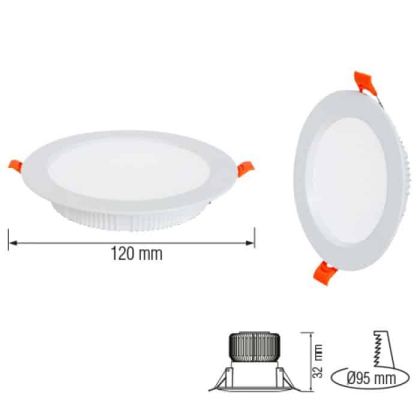 Світлодіодний світильник врізний ALEXA-12 12W 4200К, Horoz Electric, 016-048-0012-030