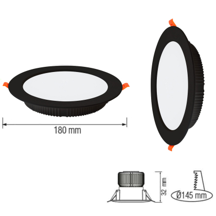 Світлодіодний світильник врізний ALEXA-24 24W 7000К, Horoz Electric, 016-048-0024-040