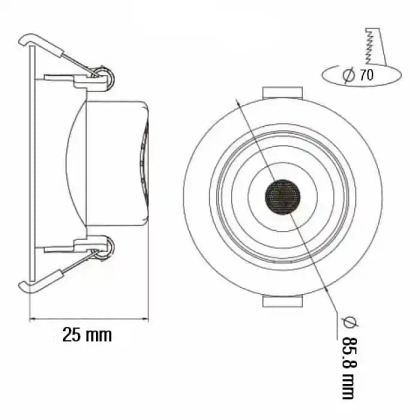 Світлодіодний світильник NORA-5 5W 6400К, Horoz Electric, 016-053-0005-010