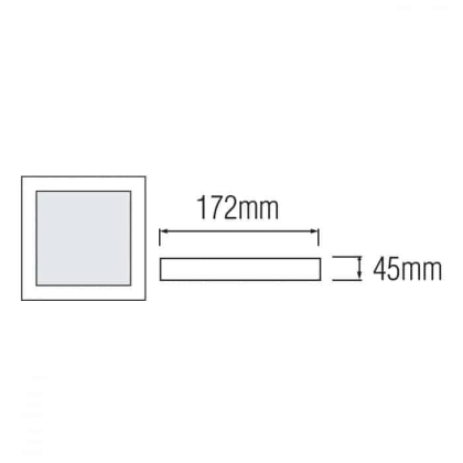 Світлодіодний світильник CARLA-24/SQ 24W 6400К, Horoz Electric, 016-059-0024-010