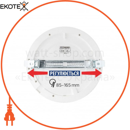 Світильник накладн./врізн. LED 18W 3ССТ 1530Lm з дат. руху 100-265V d-220*h23мм білий кругл./1/20