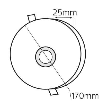 Світлодіодний світильник вбудований LED VALENTINA-24 24W 3000K-6500K білий, Horoz Electric, 016-063-0024-010